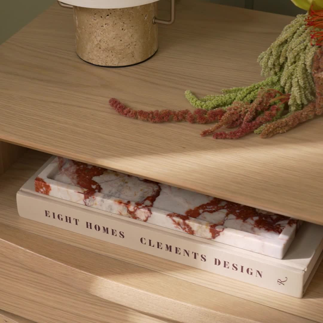 Lenia 2-Drawer Nightstand - White Oak
