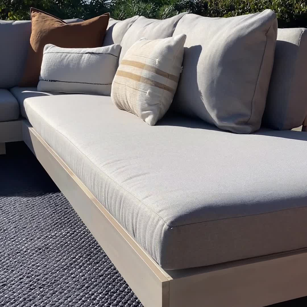 Lubek 100.5" Beach Sand Outdoor Corner Sectional