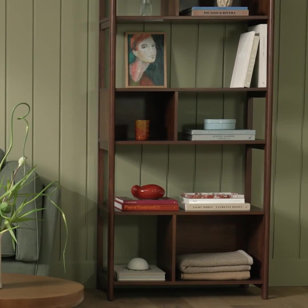 Mysen 34" Bookcase, Tall - Walnut