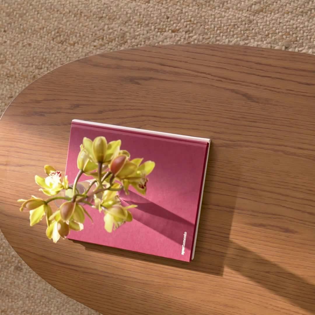 Baarlo Smoked Oak Solid Wood Coffee Table, Japandi Style | Article