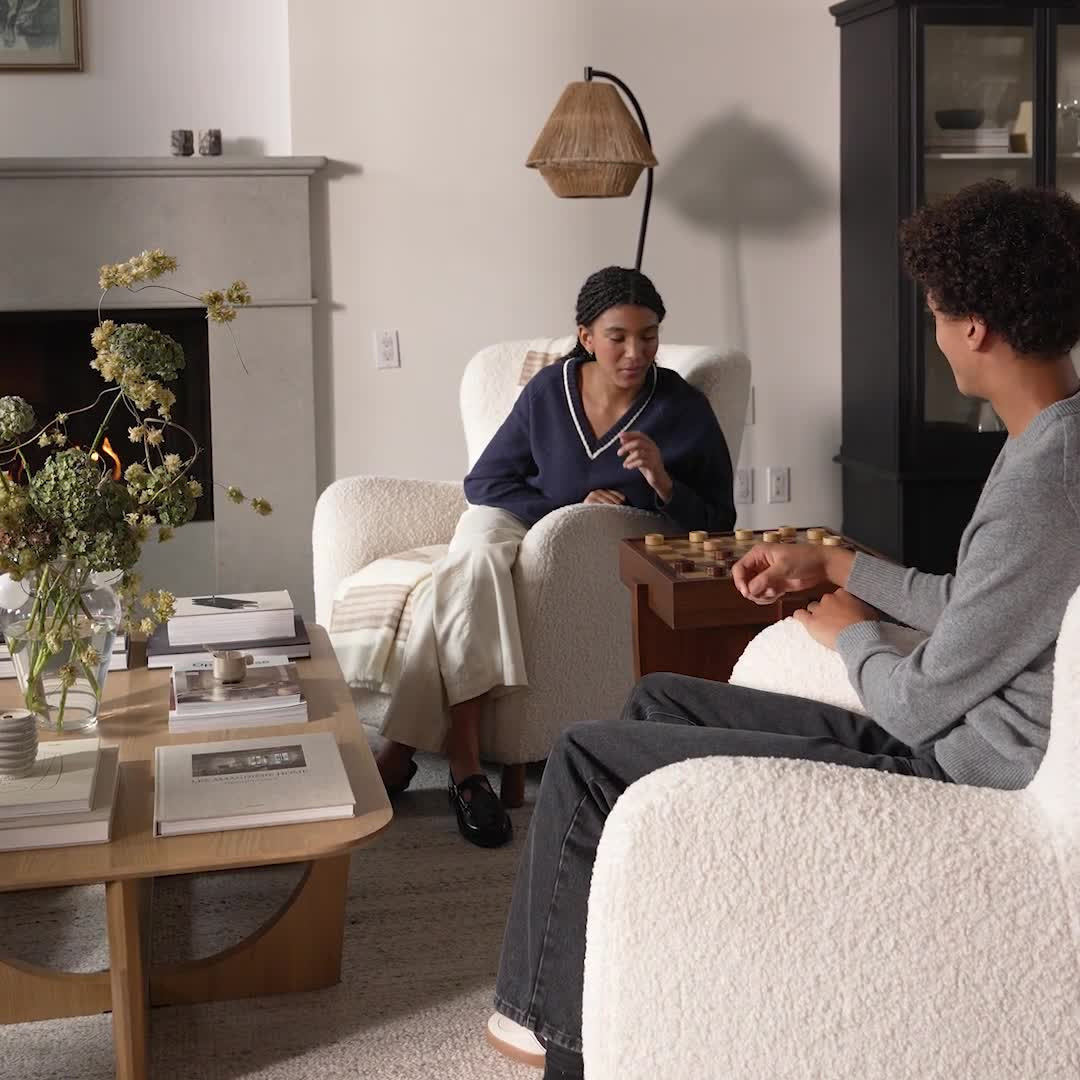 Harmon Checkerboard Side Table - Walnut